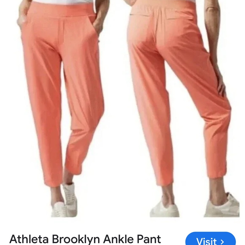 Athleta Brooklyn Joggers
Ankle Pants in Vibrant Coral